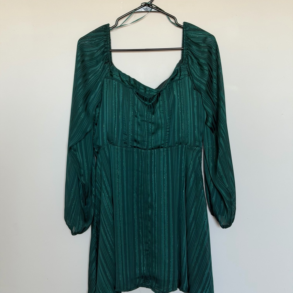 Altar'd State Teal Striped Dress